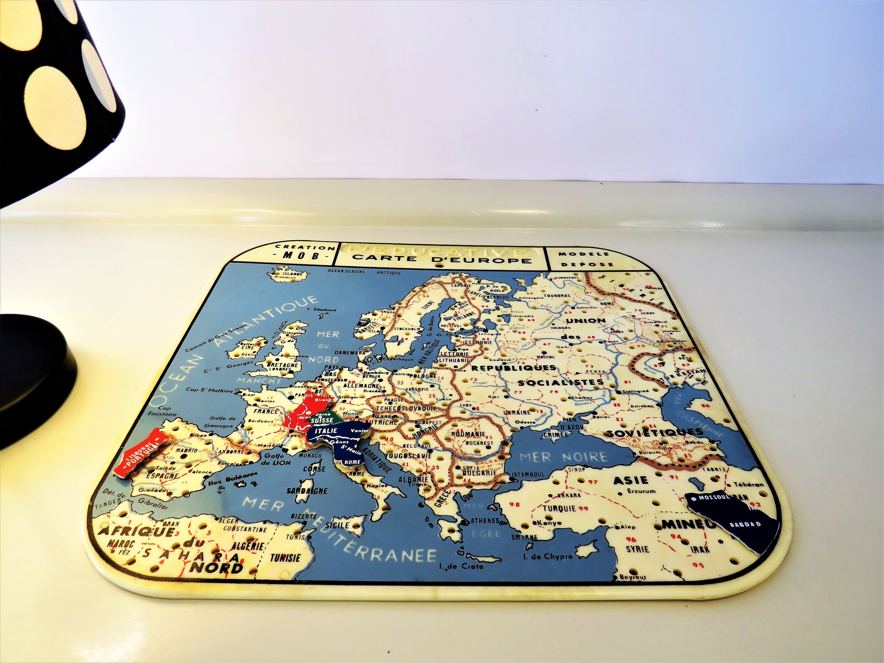 Carte France St maur puzzle jeux anciens 70' Vintage Complet