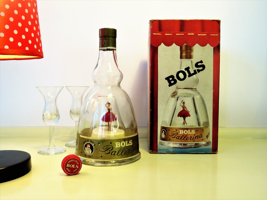 Vintage Collectibles BOLS Ballerina Bottle Gold Liquor Dancing Music