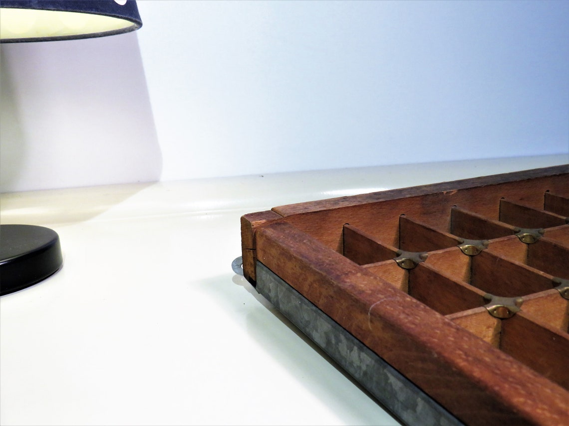 Antique English W. CASLON Wood Printers Letter Press Tray Etsy