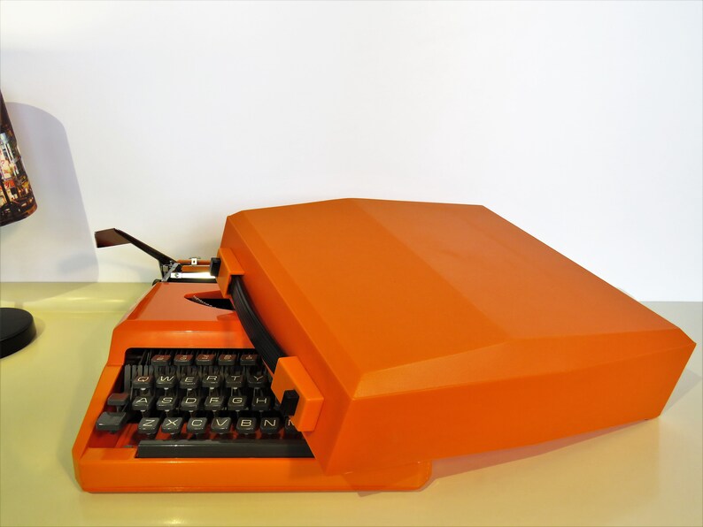 Vintage Manual Portable Typewriter Seville 3000 Orange Color Etsy