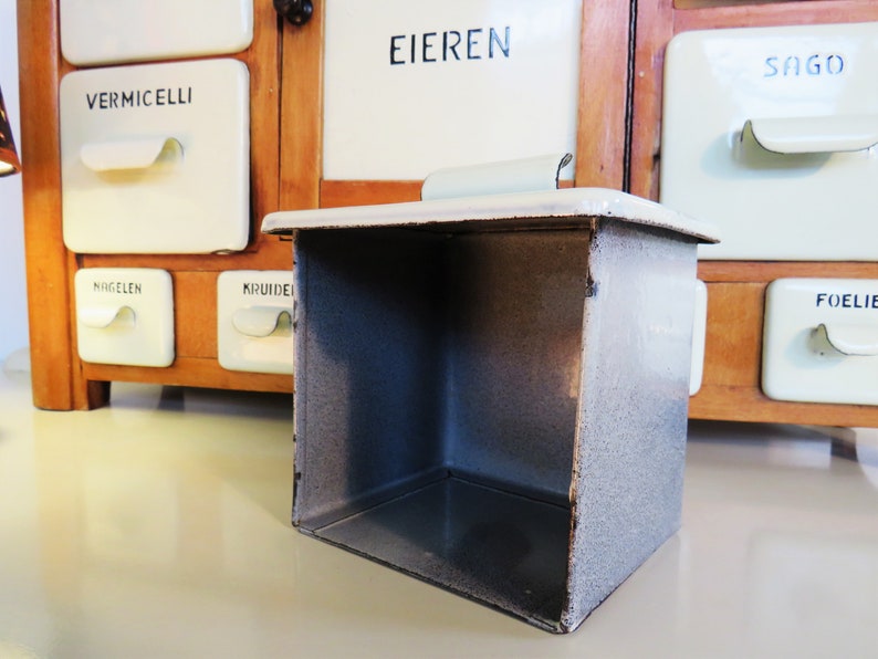 Vintage Seltener Emaille Küchenschrank Gewürzschrank Antik | Etsy
