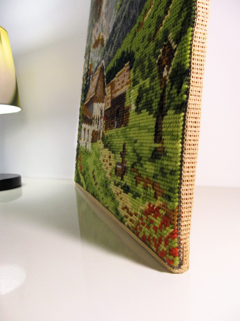 Vintage Needlepoint Canvas Wiener Handarbeit Needlework Etsy