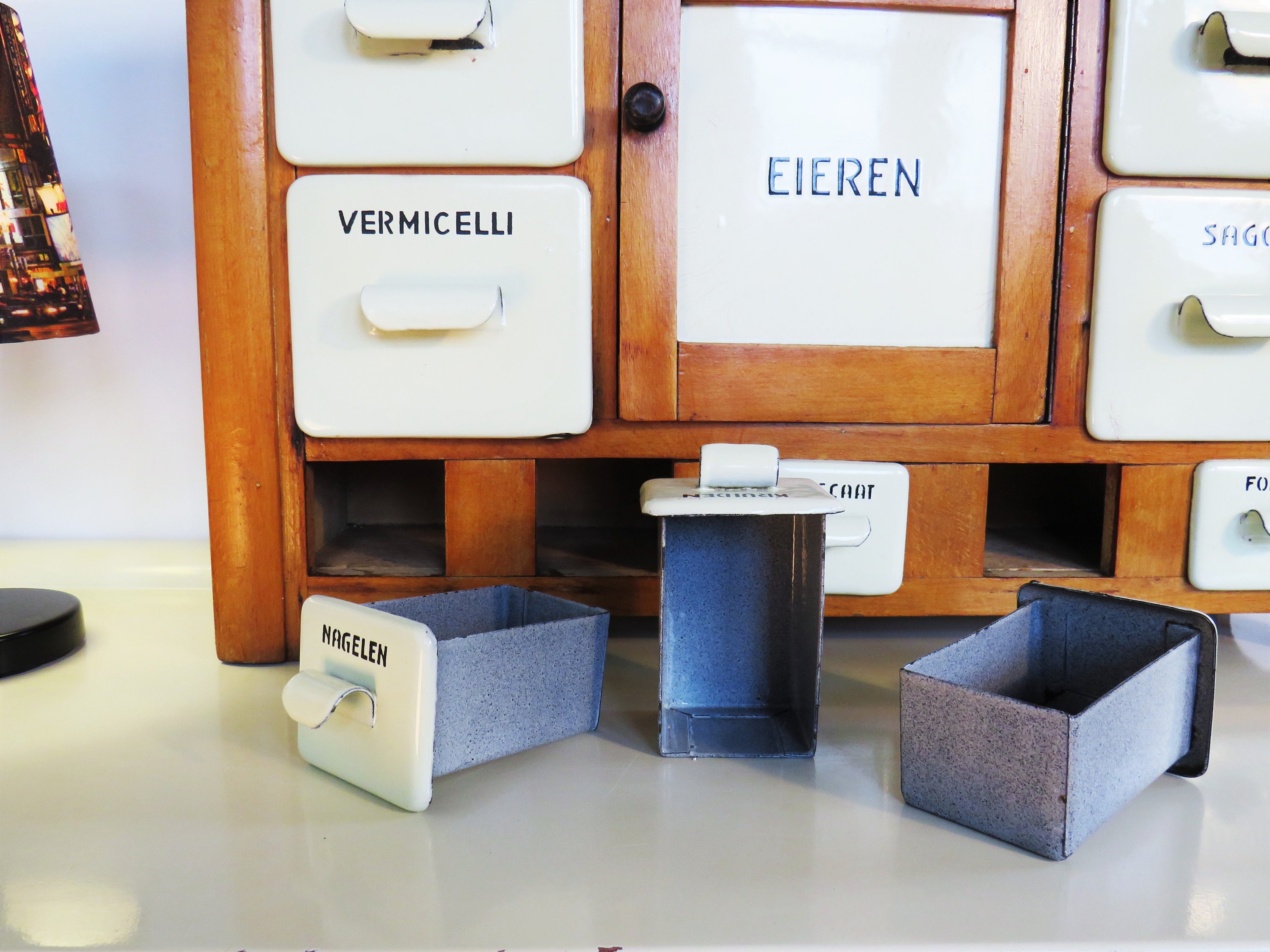 Vintage Seltener Emaille Küchenschrank Gewürzschrank Antik | Etsy