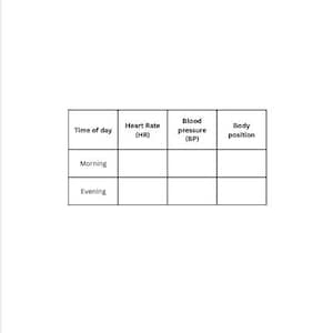 POTS Daily Symptom Tracker | Dysautonomia Vital Signs Log (Digital Download)