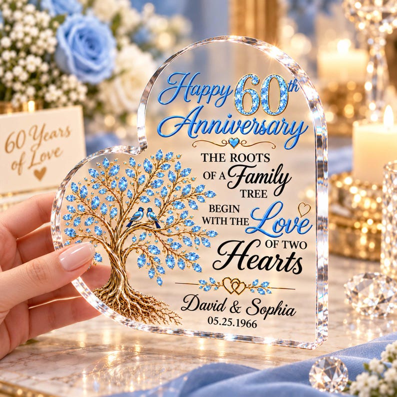 Personalized 60th Anniversary for Couple, Custom 60th Wedding Personalized 60th Anniversary for Couple, Custom 60th Wedding