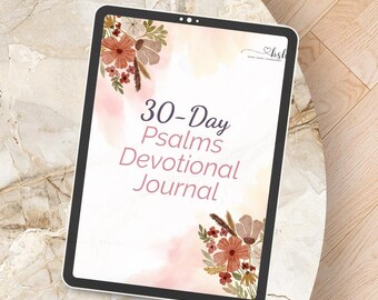 Diario devocional de 30 días sobre los Salmos (imprimible) / Indicaciones para escribir en las Escrituras / PDF para el estudio de la Biblia cristiana