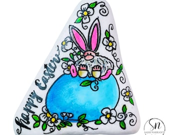 Unique Gift - Painted Stone- Easter Stone - Lucky Stone - Painted Stones