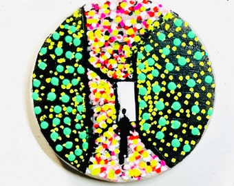 Unique Gift - Pop Art - Out of the Tunnel -  personalized rock, gift against depression -