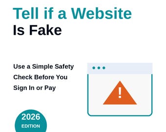 Lista de verificación para sitios web falsos / Guía rápida para principiantes sobre seguridad en línea