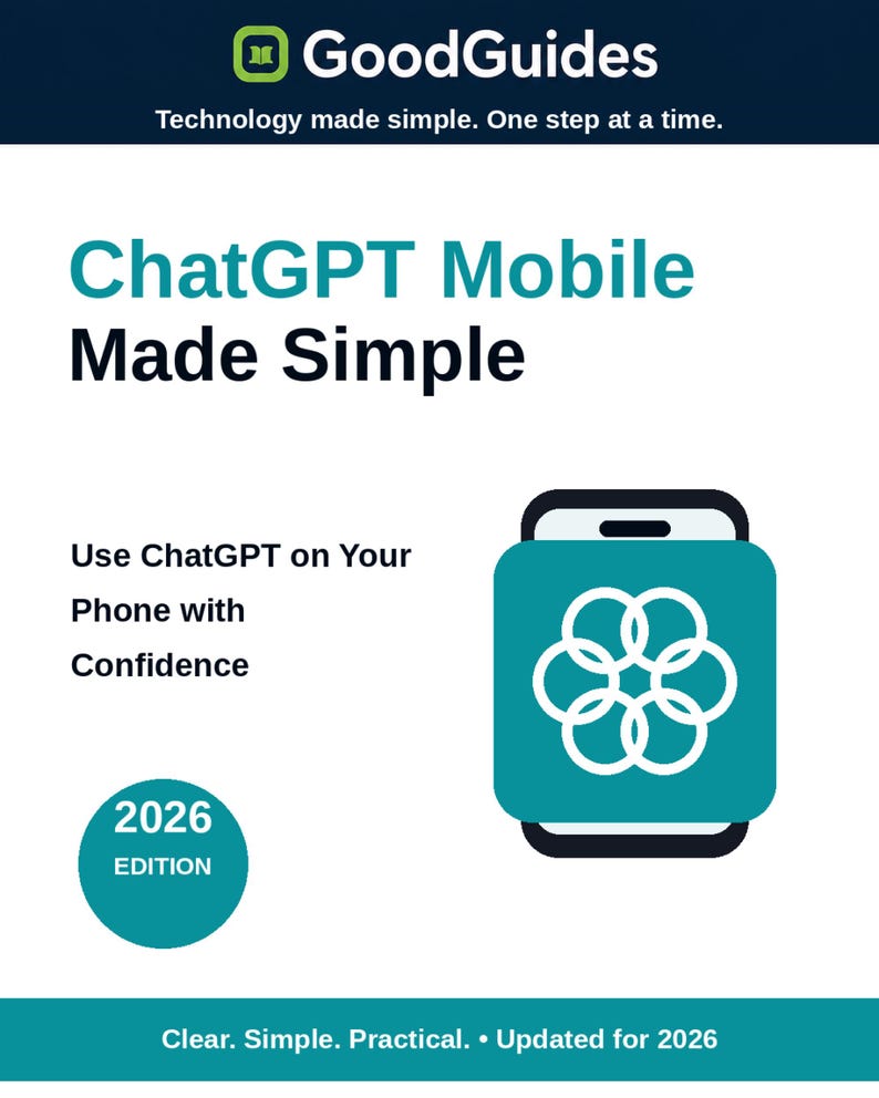 ChatGPT Mobile Beginner Guide + Prompt Checklist | AI Digital Starter Kit image 1