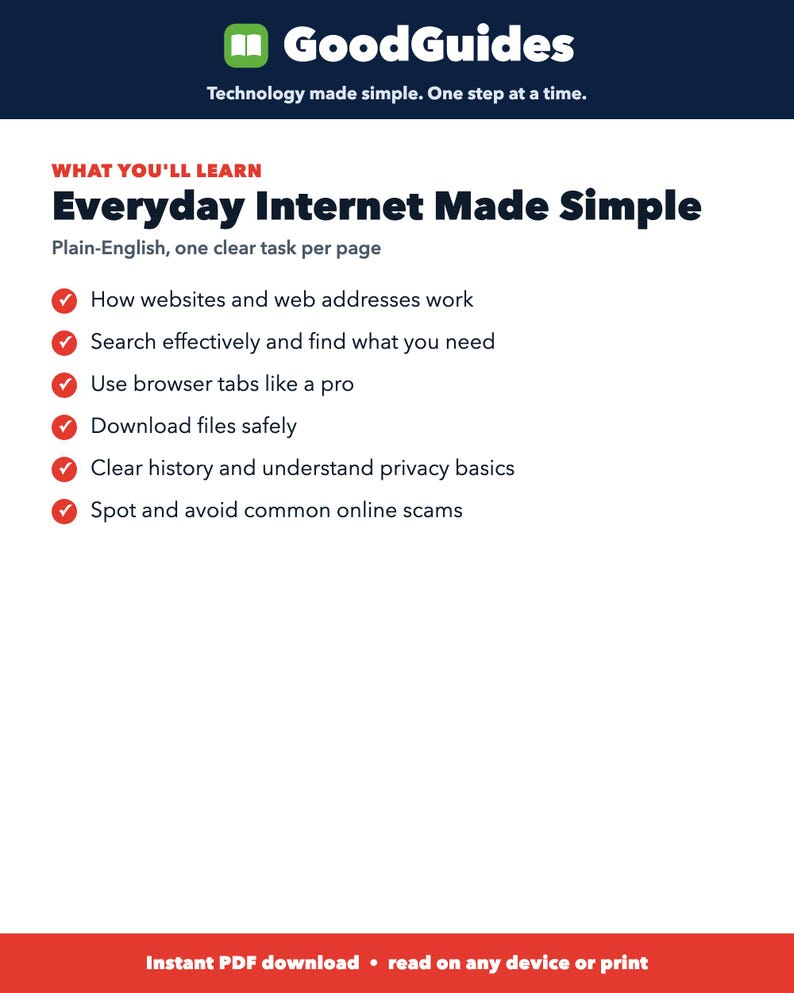 Internet Basics Beginner Guide + Browser Checklist | Everyday Web Digital Starter Kit image 4