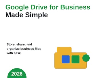 Kit de inicio de Google Drive para empresas / Planificador de carpetas, lista de verificación para compartir y guía