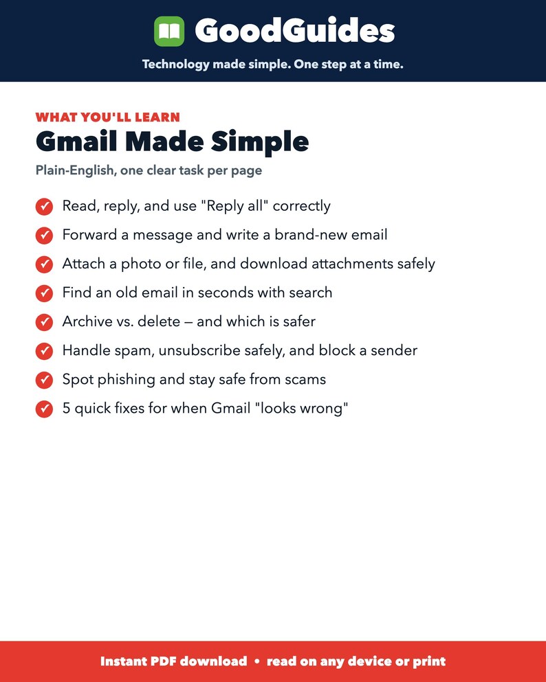 Gmail Beginner Guide + Inbox Cleanup Checklist | Email Organization Digital Kit image 4