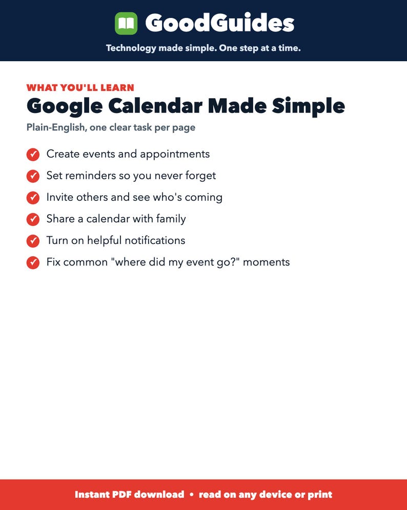 Google Kalender Nybörjarguide + Veckoplanerare | Digitalt startpaket för schemaläggning bild 4