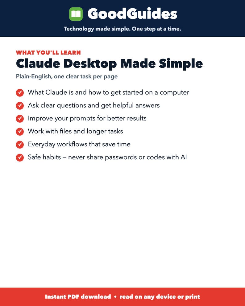 Guia para Iniciantes do Claude Desktop + Construtor de Prompts | Kit Inicial de IA Digital imagem 4