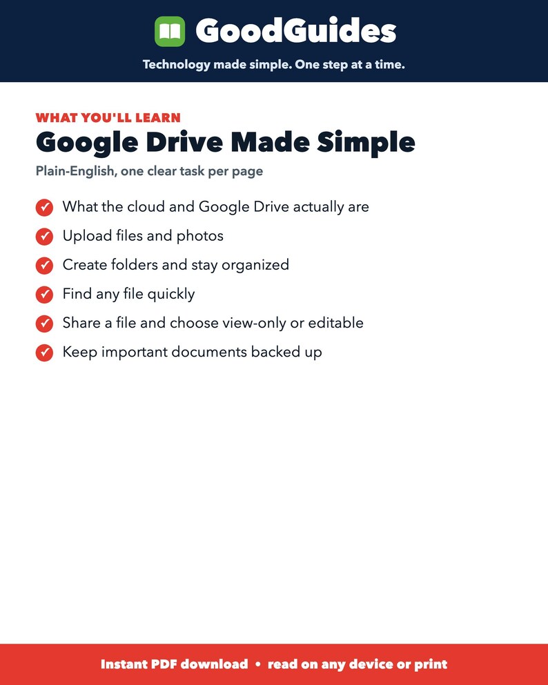 Google Drive Beginner Guide + Folder Planner | File Organization Digital Kit image 4
