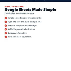 Google Sheets Beginner Guide + Budget Tracker | Spreadsheet Digital Starter Kit image 4
