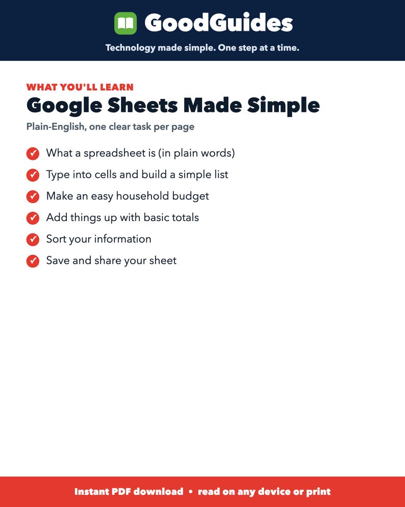 Google Sheets Beginner Guide + Budget Tracker | Spreadsheet Digital Starter Kit image 4