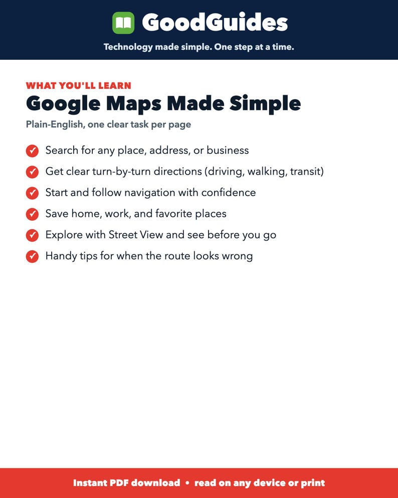 Googleマップ初心者ガイド＋旅行計画チェックリスト｜ナビゲーションデジタルキット 画像 4