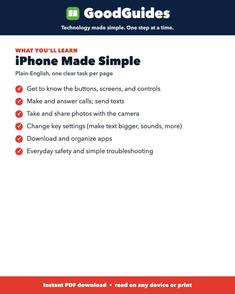 iPhone Beginner Guide + Essential Settings Checklist | 2026 Digital Starter Kit image 4