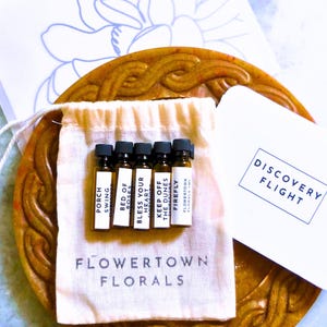 Perfume Sample Set, Scent Discovery Kit, Natural Fragrance Sampler Box, Clean Beauty Gift Set, Botanical Perfume Oil Testers