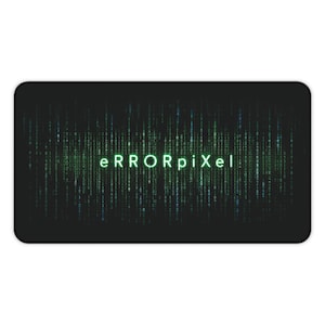 eRRORpiXeL Code Matrix Skrivbordsmatta | Gamingtangentbord och musmatta