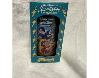 Vintage Disney Schneewittchen & die sieben Zwerge Tasse und Schachtel von 1994