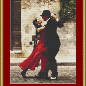 Tango Dancers Cross Stitch Pattern