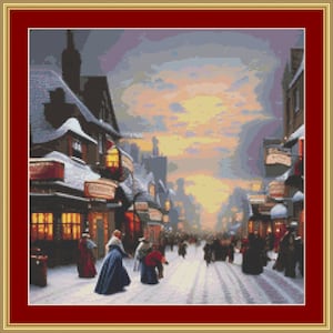 Winter Scene Cross Stitch Pattern