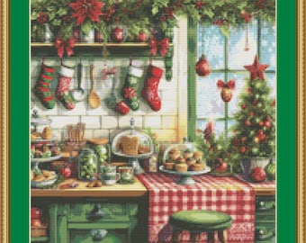 Christmas Kitchen 1 Cross Stitch Pattern (Digital Download)
