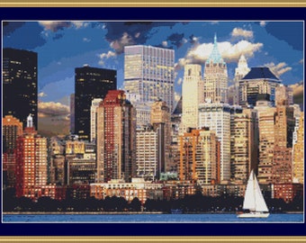New York Skyline Cross Stitch Pattern  (PDF)