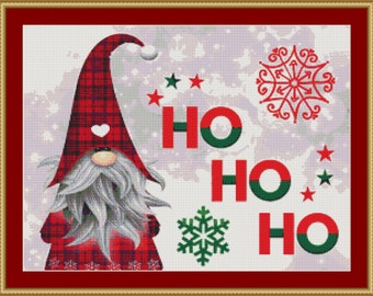 Ho Ho Ho Cross Stitch Pattern