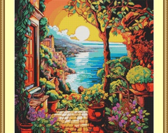 Sea View Cross Stitch Pattern