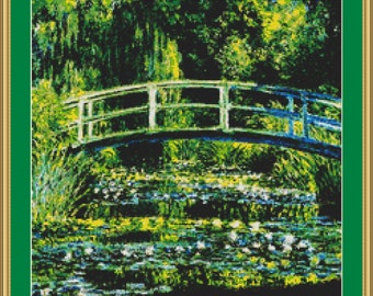 Water Lily Pond Cross Stitch Pattern