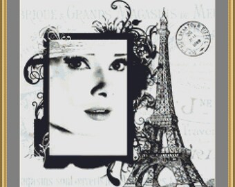 Audrey In Paris Cross Stitch