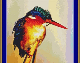 Kingfisher Cross Stitch pattern