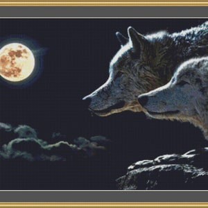 Wolves Cross Stitch Pattern