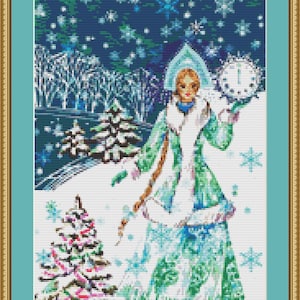 Snow Maiden Cross Stitch Pattern  (PDF)
