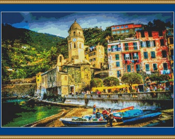 Cinque Terre Cross Stitch Pattern