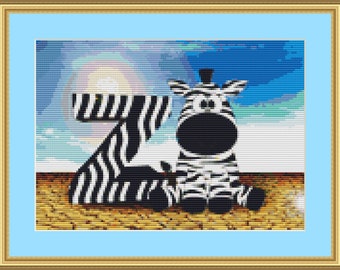 Z Is For Zebra Cross Stitch Pattern