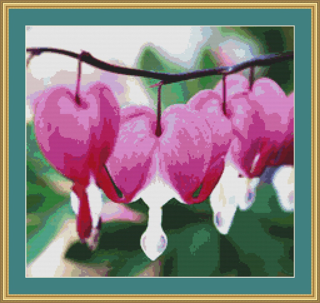 Bleeding Heart Cross Stitch Pattern - Etsy