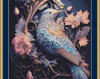 Elegant Bird Cross Stitch Pattern