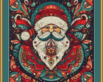Christmas Santa Cross Stitch Pattern