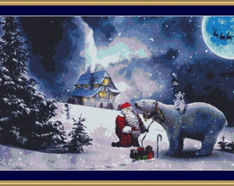 Christmas Scene Cross Stitch Pattern