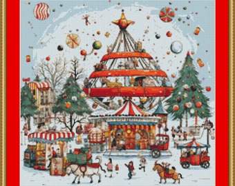 Christmas Fair Cross Stitch Pattern