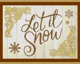 Let It Snow Cross Stitch Pattern