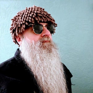 Inspired by Billy Gibbons hat ZZ Top Beanie Bamileke Nudu Hat Handmade crochet image 1