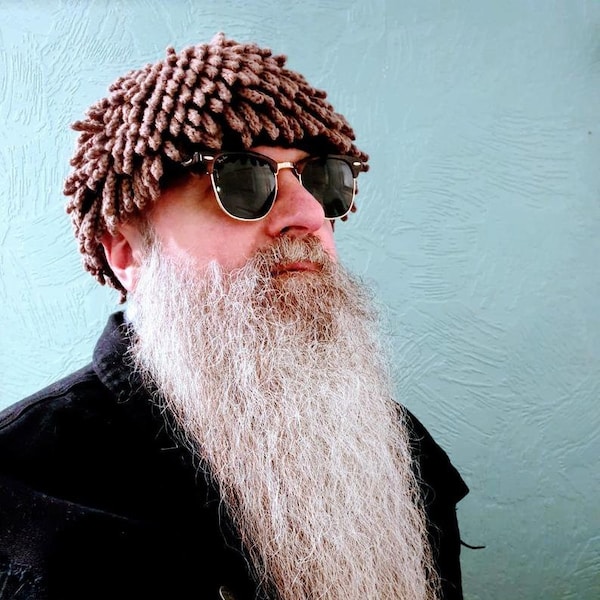 Inspired by Billy Gibbons hat - ZZ Top Beanie - Bamileke Nudu Hat - Handmade crochet