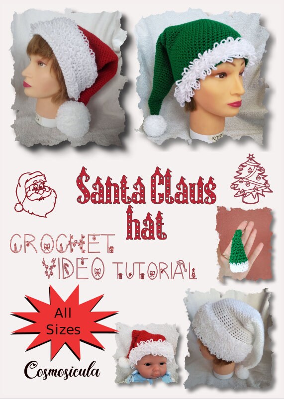 Vobozeany Cappello da Babbo Natale per Adulti e Bambini Berretto A Maglia Cappelli di Lana Festa Natale Decorazione