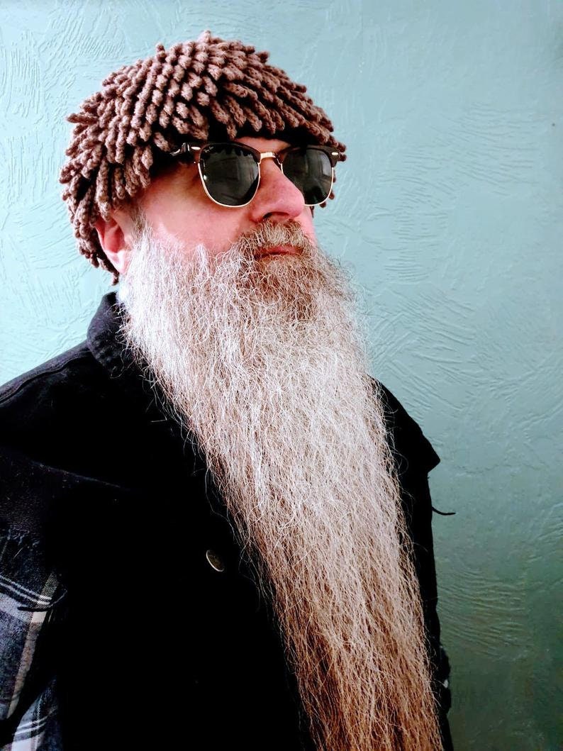 Inspired by Billy Gibbons hat ZZ Top Beanie Bamileke Nudu Hat Handmade crochet image 1